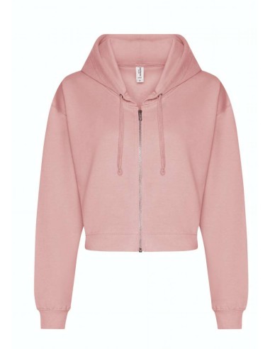 A-JH065-Sweat à capuche coupe crop tendance pour femme